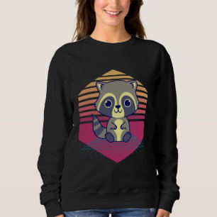 Sweatshirt Raccoon de Kawaii Vintage