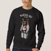 Sweatshirt Raccoon Judo Karate Master En Judogi Blanc (Devant)