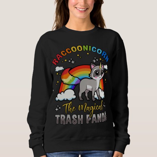 Sweatshirt Raccoon Unicorn Trash Panda Ringtail Amoureux des (Devant)