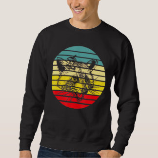 Sweatshirt Raccoon vintage Retro Sunset Raccoon Tee