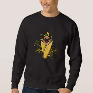 Sweatshirt Race de chien Pug enveloppé Puppy Burrito Viande L