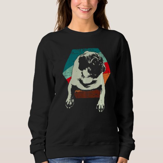Sweatshirt Race de chien Pug Mops Carlin 22 (Devant)