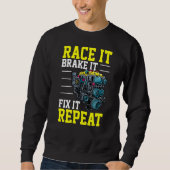 Sweatshirt Race it Brake It Fix it Répéter Tunin Turbo Tunin (Devant)