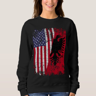 Sweatshirt RACINE ALBANAISE Aigle rouge demi-américain ALBANI
