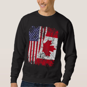 Sweatshirt RACINE CANADIENNE Drapeau semi-américain CANADA