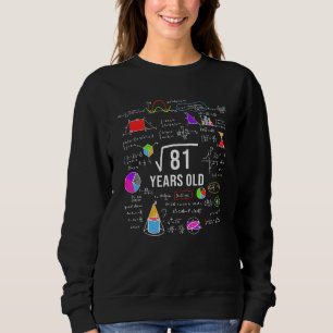 Sweatshirt Racine carré De 81 9E Anniversaire 9 Anniversaire 