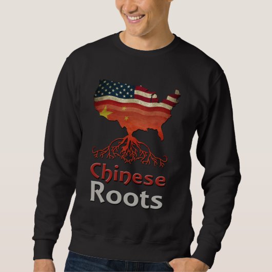 Sweatshirt Racines chinoises américaines (Devant)