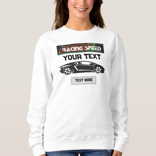 Sweatshirt Racing Speed Car Design – Fast Motorsport Performa (Devant)