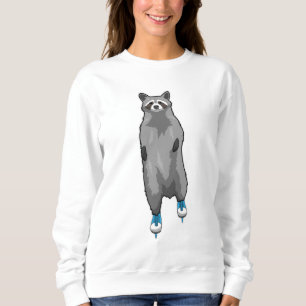 Sweatshirt Racon au patinage sur glace avec patins sur glace