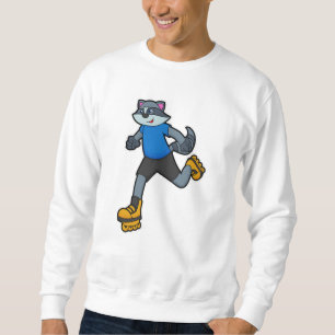 Sweatshirt Racon comme patineur avec patins en ligne