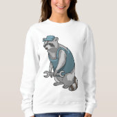 Sweatshirt Racoon comme artisan avec une clé (Devant)