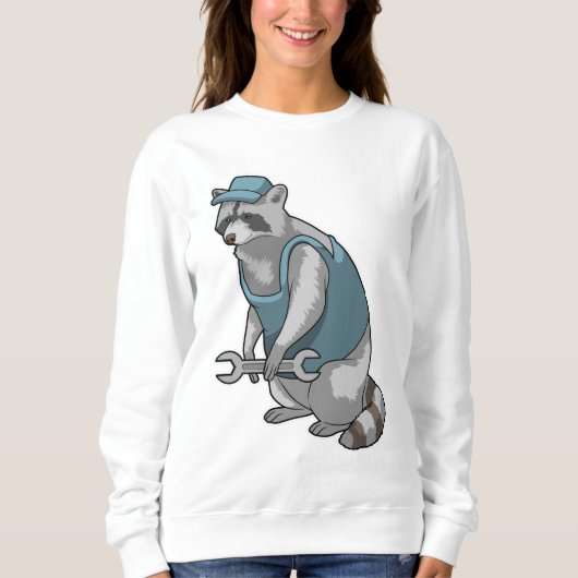 Sweatshirt Racoon comme artisan avec une clé (Devant)