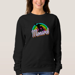 Sweatshirt Rad Monarch 80s Retro Rainbow Snowboarder Cool lun