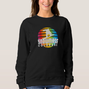 Sweatshirt Rad Snowboard Retro Sun Snowboardeur Snowmass Coul