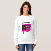 Sweatshirt Radio rose fondu (Devant entier)