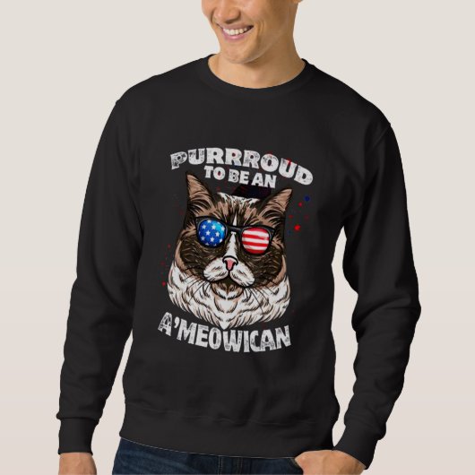 Sweatshirt Ragdoll Chat Purrroud Être Un 4 Américain Juil (Devant)