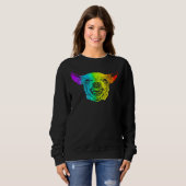 Sweatshirt Rainbow Angry Chihuahua (Devant entier)