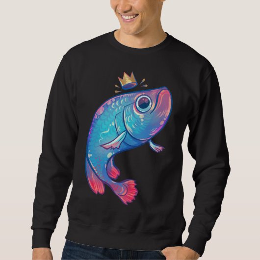 Sweatshirt Rainbow Arowana Fish 378 (Devant)