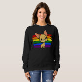 Sweatshirt Rainbow Chihuahua (Devant entier)