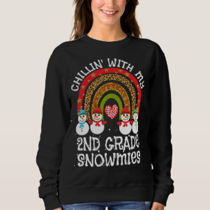Sweatshirt Rainbow Chillin Avec Mon Enseignant Snowmies De 2e