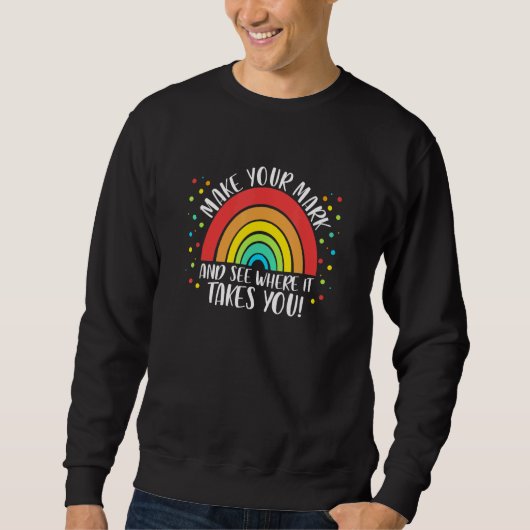 Sweatshirt Rainbow Dot Day Voir Où Vous Emmène (Devant)