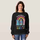 Sweatshirt Rainbow Enseigner mes lapins de 1ère année Pâques (Devant entier)