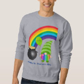 Sweatshirt Rainbow Gnome Pot or St Paddys Day (Devant)