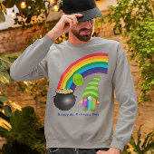 Sweatshirt Rainbow Gnome Pot or St Paddys Day