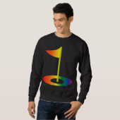 Sweatshirt Rainbow Golf Flag Funny GolfPride Rainbow Golf (Devant entier)