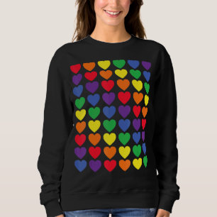 Sweatshirt Rainbow Heart Dot Gay pride Couleurs Lgbtq Say Gay