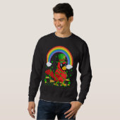 Sweatshirt Rainbow Irish Shamrock Cardinal Bird St Patrick's  (Devant entier)