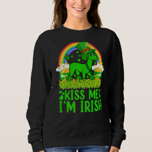 Sweatshirt Rainbow Kiss Me Je suis Irish Toy Poodle Dog St Pa