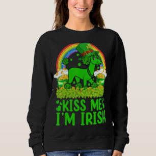 Sweatshirt Rainbow Kiss Me Je suis Irish Toy Poodle Dog St Pa