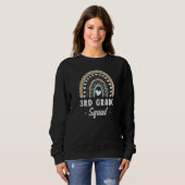 Sweatshirt Rainbow Leopard 3e année Retour à l'école Enseigna (Devant entier)
