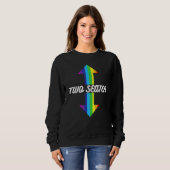 Sweatshirt Rainbow LGBT Pride deux places (Devant entier)