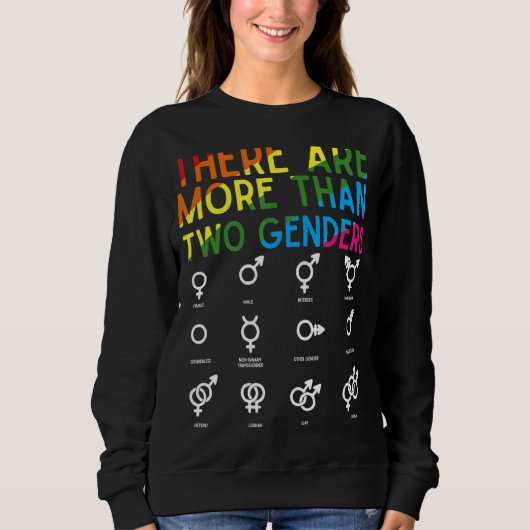 Sweatshirt Rainbow Lgbt Pride Il Y A Plus De Deux Hommes (Devant)