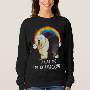 Sweatshirt Rainbow Old English Sheepdog Faites-moi confiance 
