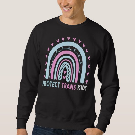 Sweatshirt Rainbow Protect Trans Kids Transgender Pride Mois (Devant)