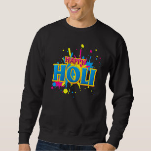 Sweatshirt Rainbow Rangwali Holi Festivals Bonne couleur hind