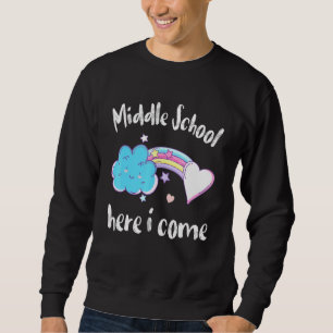 Sweatshirt Rainbow Student Happy Back School collège Il