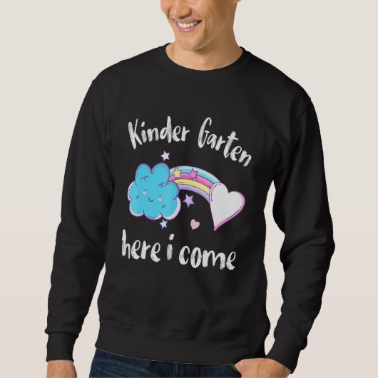 Sweatshirt Rainbow Student Happy Back School Kindergarten Her (Devant)