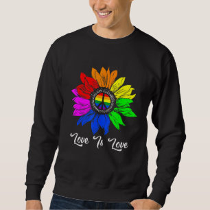 Sweatshirt Rainbow Sunflower Love Is Love Lgbt Gay Lesbian Pr