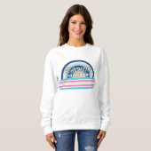 Sweatshirt Rainbow Teaching est un travail de coeur (Devant entier)