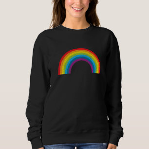 Sweatshirt Rainbow Vintage Retro 80's Style Pride Lesbian Gay