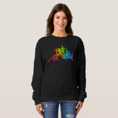 Sweatshirt Rainbow Yoga Poses Yogis Méditant Les Amateurs (Devant entier)