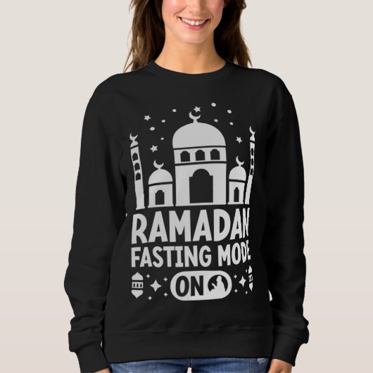 Sweatshirt Ramadan Fasting Mode On Allah Religion Koran Islam (Devant)