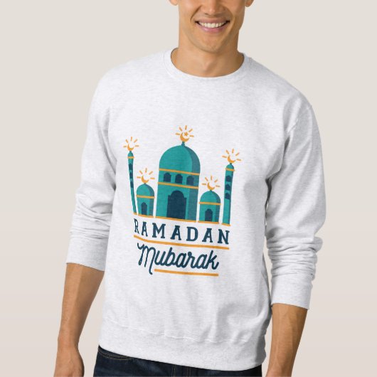 Sweatshirt Ramadan Mubarak Mosque Crescent Art (Devant)