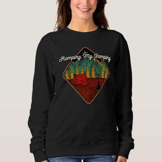 Sweatshirt Ramping My Camping Hiking (Devant)