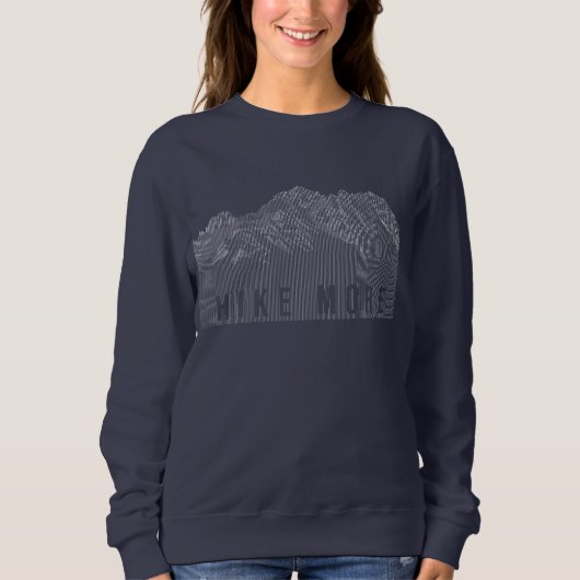 Sweatshirt Randonnée Plus Montagnes blanc (Devant)