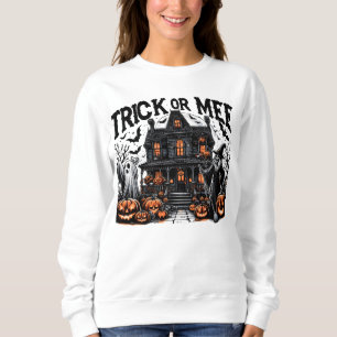 Sweatshirt Rassemblement d'Halloween éffrayant avec des citro